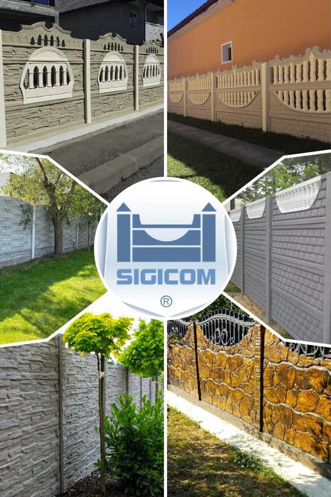 Stalpi spalieri din beton  pentru imprejmuiri si Garduri ornamentale