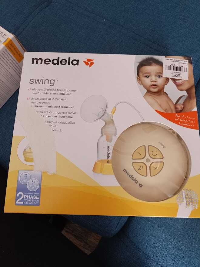 Двуфазна помпа за кърма MEDELA Swing, БОНУС - шишета. Намалена!!!