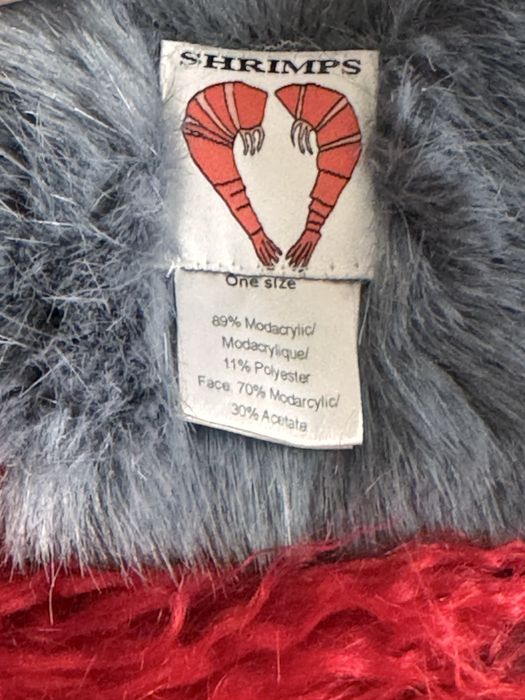 Шал SHRMPS в червено и сиво-синьо