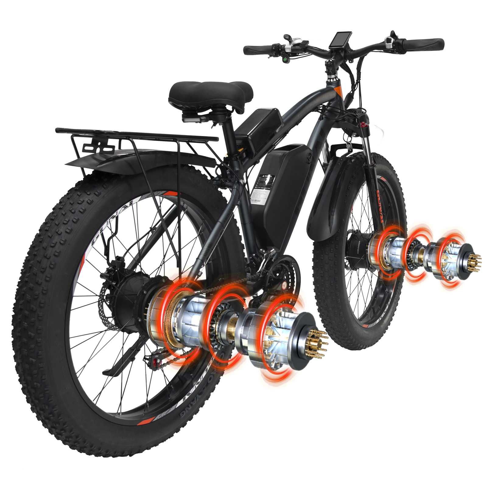 Bicicleta Electrica GUNAI GN88, 2000W, 55 km/h, 48V 22AH, 2x2