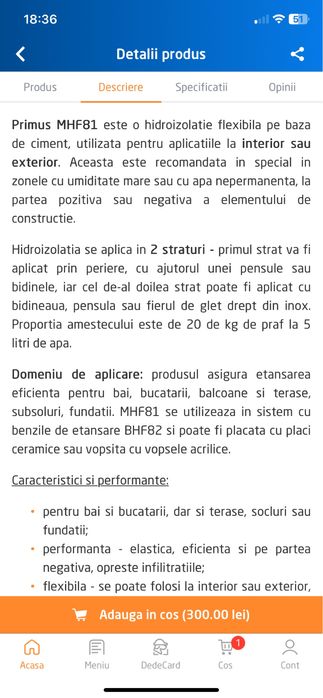 Hidroizolatie Primus interior exterior