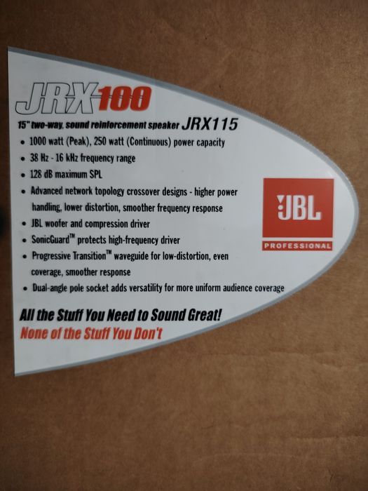 Set boxe JBL JRX100 + statie Ecler  XPA7000 + cabluri