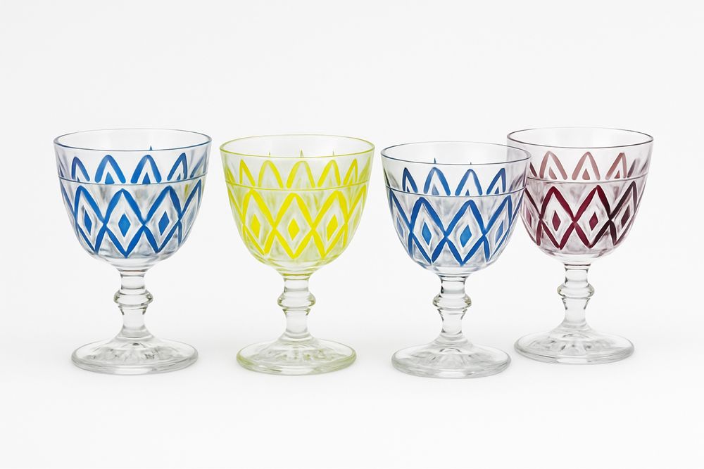 Винтидж кристални чаши 1950 1970 ръчна украса колекция