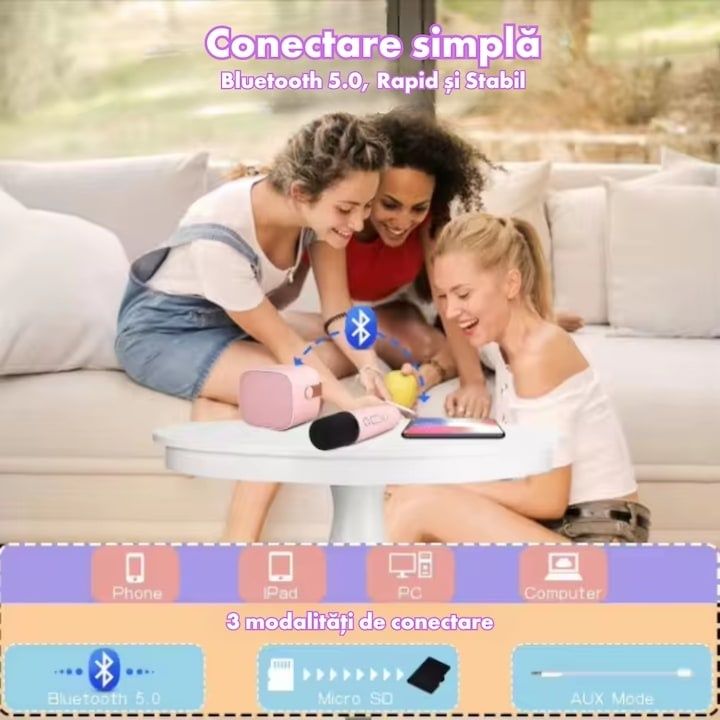 Set Boxa Karaoke, Cu 2 Microfoane Wireless