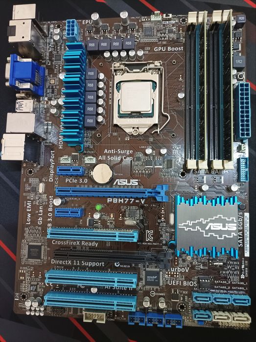 Комплект 1155 сокет Asus H77 + Xeon E3-1230v2 + 16Gb в идеале