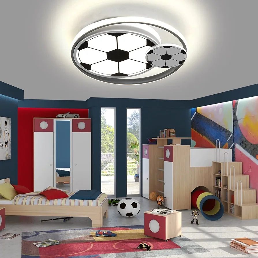 LED лампа футболна топка димируема с дистанционно 38W
