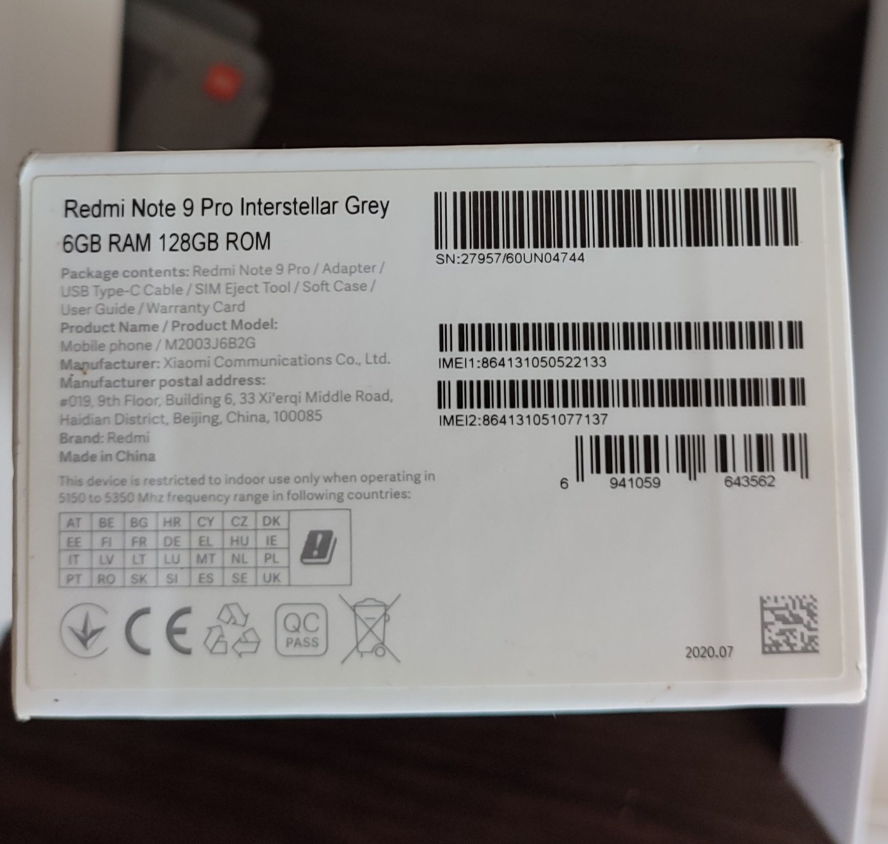 Продам смартфон Xiaomi Redmi Not 9 Pro в отличном состоянии. 128 гб