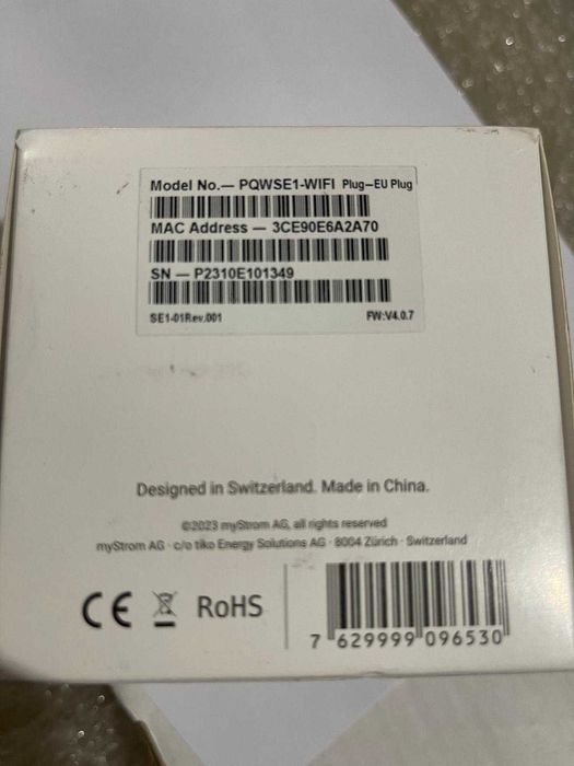 Priza smart WiFi myStrom SE1, alb