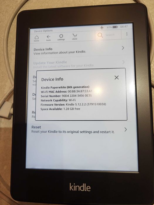 Kindle Paperwhite с подсветка , 6то поколение, 90лв. (крайна цена)