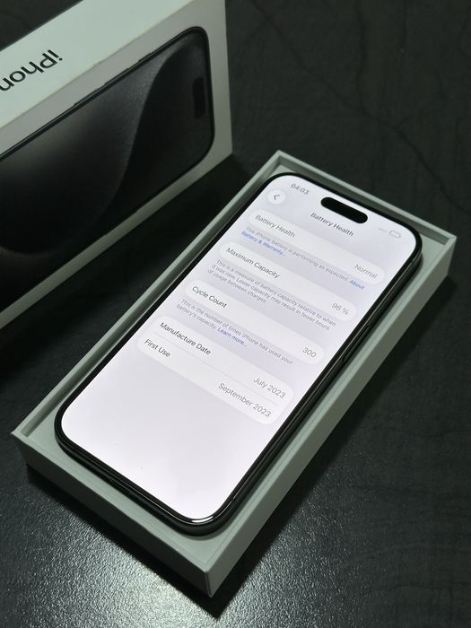 iPhone 15 Pro 96%Baterie Black Titanium 128GB !