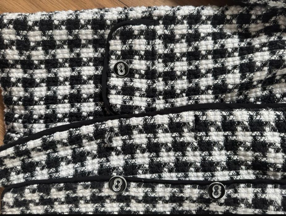 Blazer dama marimea XL, culoare alb negru