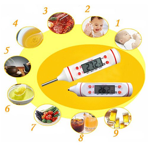 Електронен термометър за храни напитки течности готвене барбекю