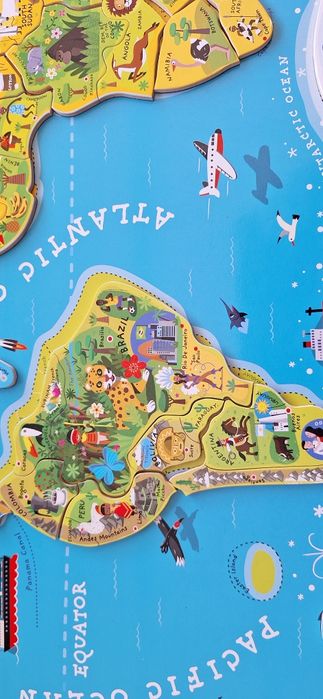 Детски пъзел "карта на света"