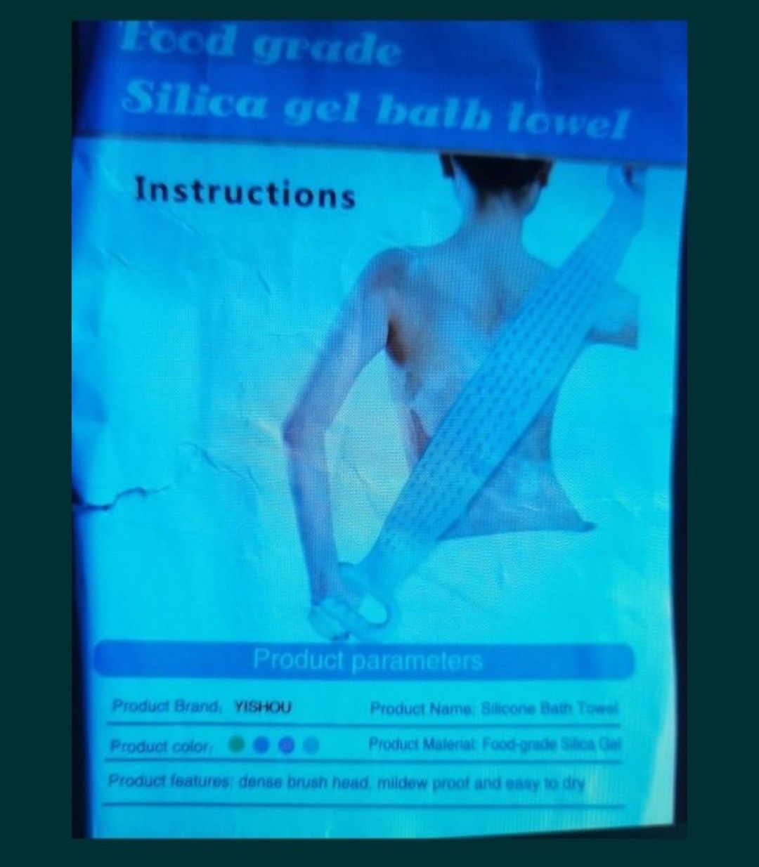 Bandă din silicon pentru curățare, exfoliere și masaj corporal