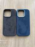 Huse iphone 14 si 15, Pro si ProMax din piele Alcantara, MagSafe