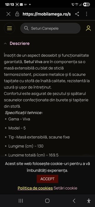 Vand masa de sticla securizata