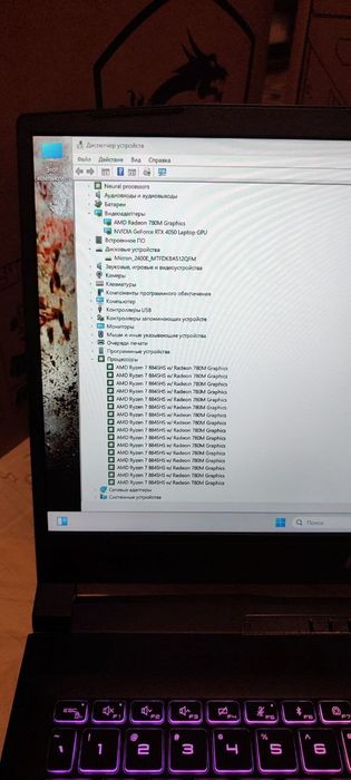 Msi KATANA SWORD GAMiN ryzen7-8845HS Rtx 4050 noutbuk notebook ноутбук