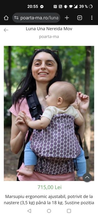 Marsupiu ergonomic Luna Una