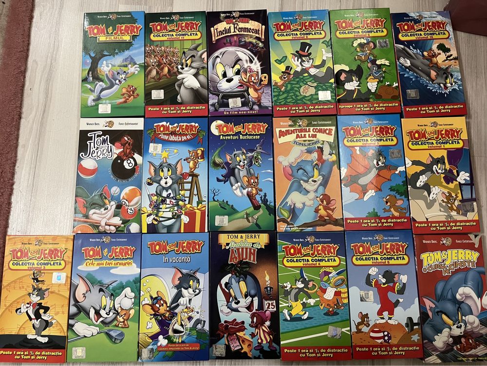 Colectie Casete(59]VHS,Tom&Jerry,Scooby Doo,Looney Tunes + alte desene