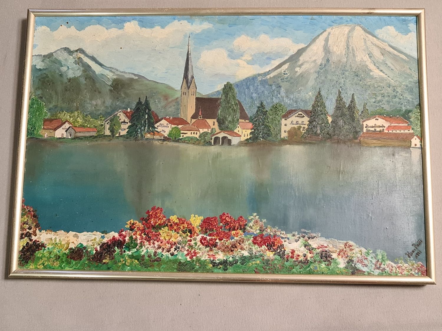 LICITAȚIE pictură din ulei pe pânză Hans Pauli 1971 (40×60)