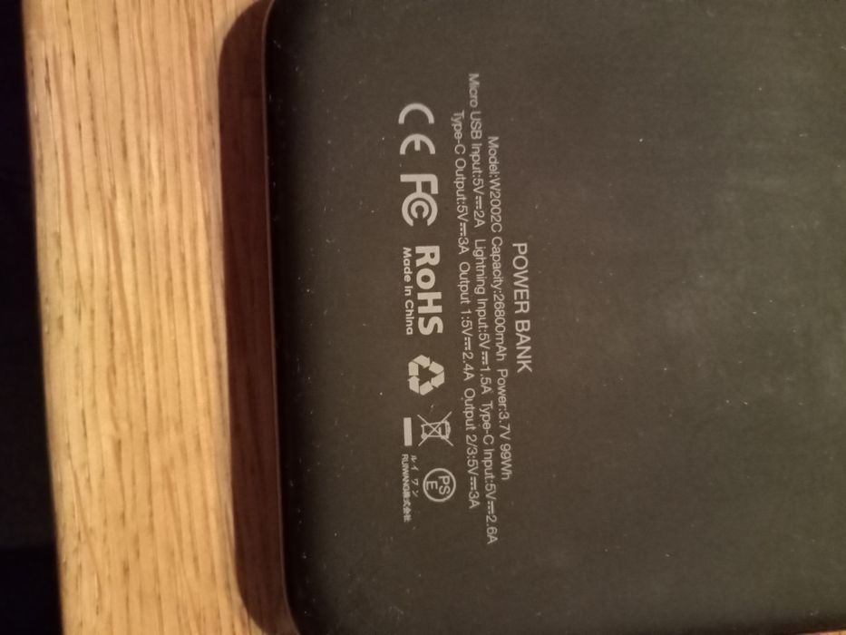 Power Bank Charmast, model W2002C, 26800 mAh