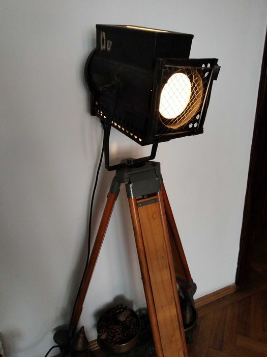 Proiector teatru 148 cm, lampa reflector industrial vintage 1950-60