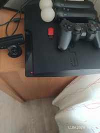 Продам PS3 slim .прошитая  + 2 mova