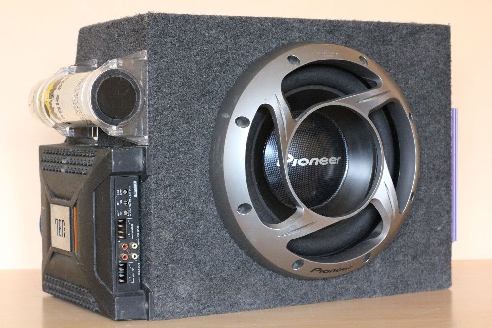 Pioneer 12'' 1200 Watt Max Subwoofer in MDF Case+ Sony 752x+ JBL BP600