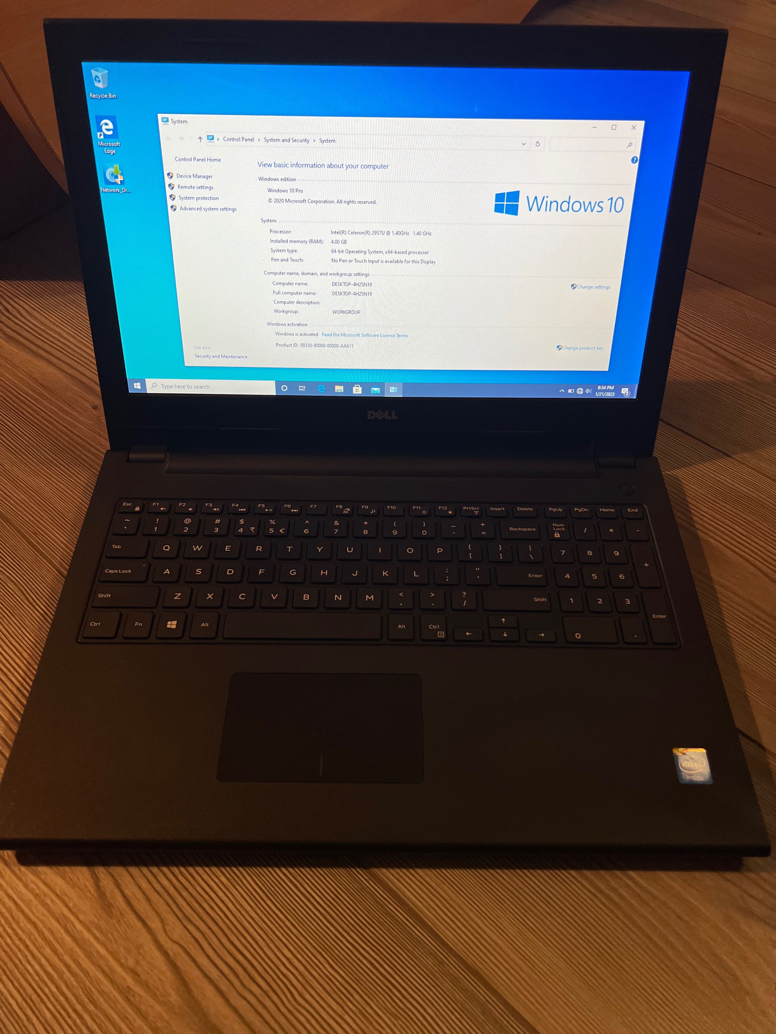 laptop dell inspiron 3542 15.6 inch windows 10 pro factura