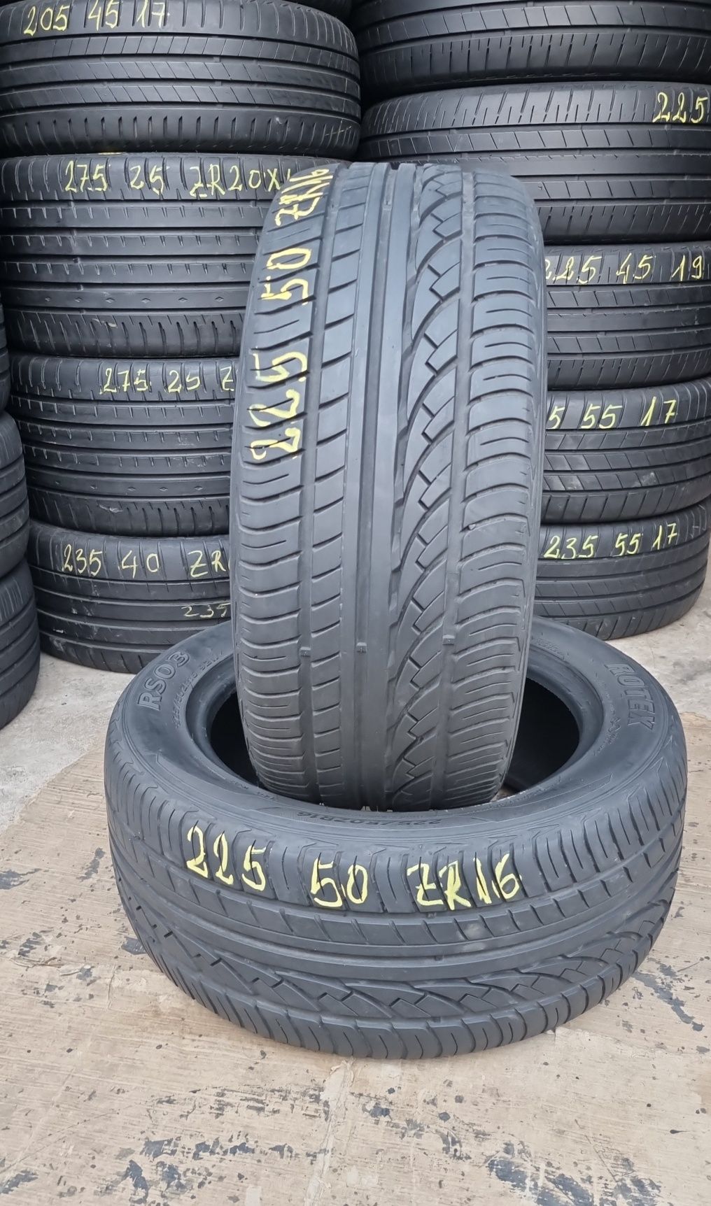 2 Anvelope Vară ROTEX 225 50 ZR16  Stare Perfectă.