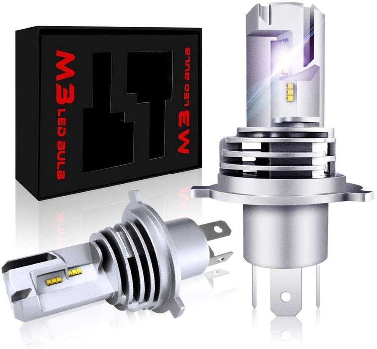 2 БРОЯ LED Диодни крушки H4 200W 9-32V +200%