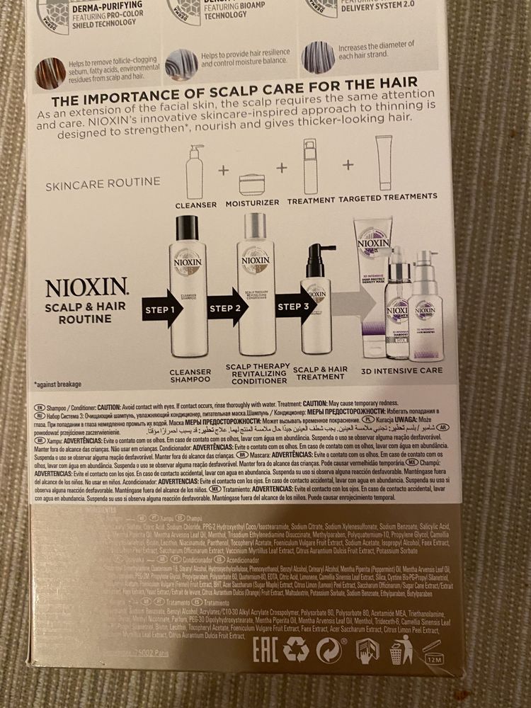 Ser NIOXIN 3 - crestere si regenerare par