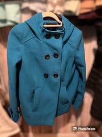Palton dama de culoare albastru