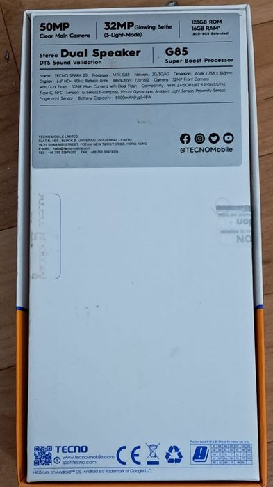 Techno spark 20 128gb