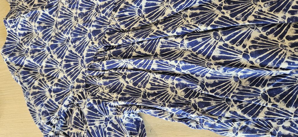 Babydoll dress albastru cu alb