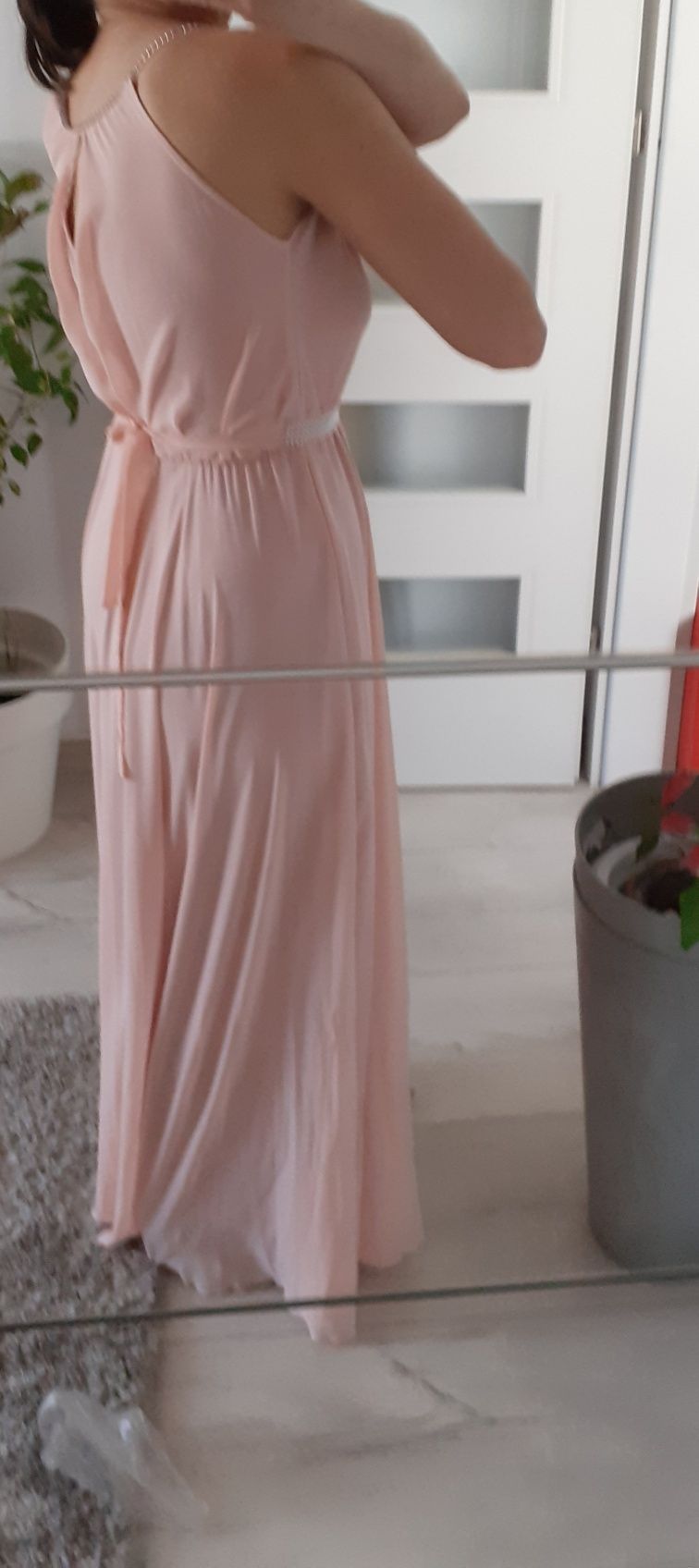 Rochie lunga roz pal