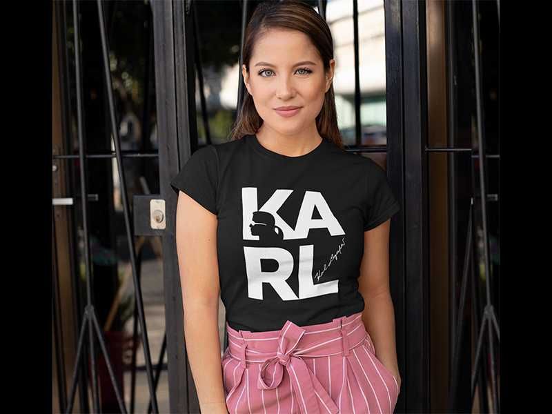 Дамска тениска KARL LAGERFELD принт 10 модела всички размери