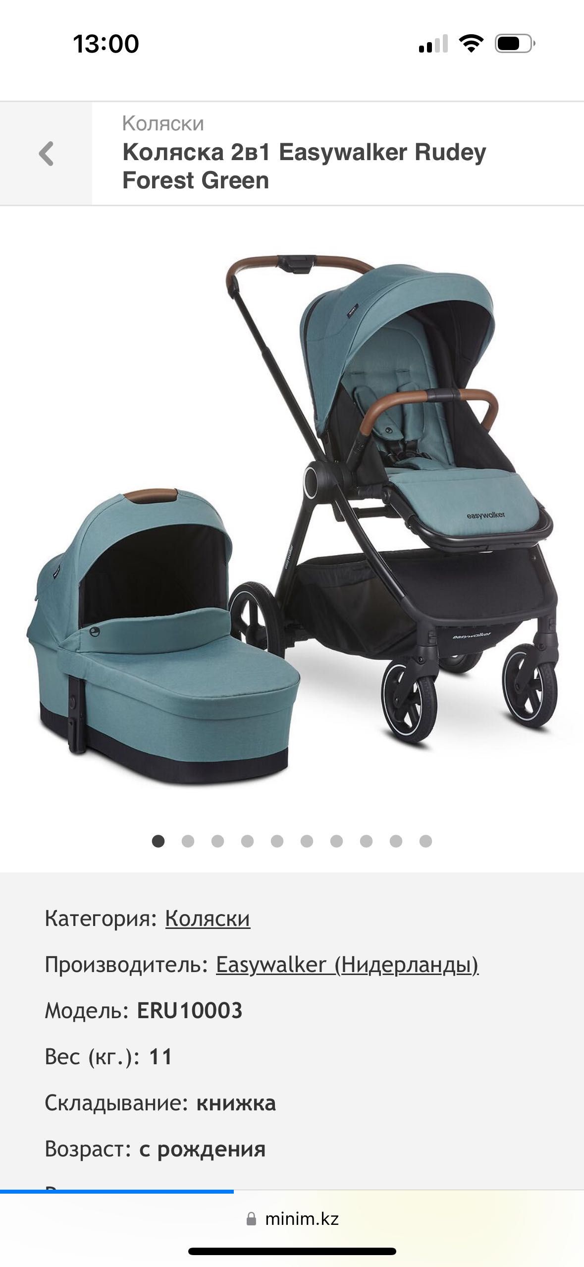 Коляска Easywalker Rudey 2 в 1 forest green