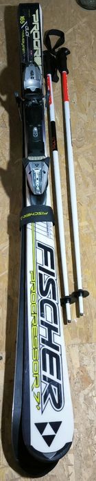 Ski Fisher Progresso dual și bețe Head