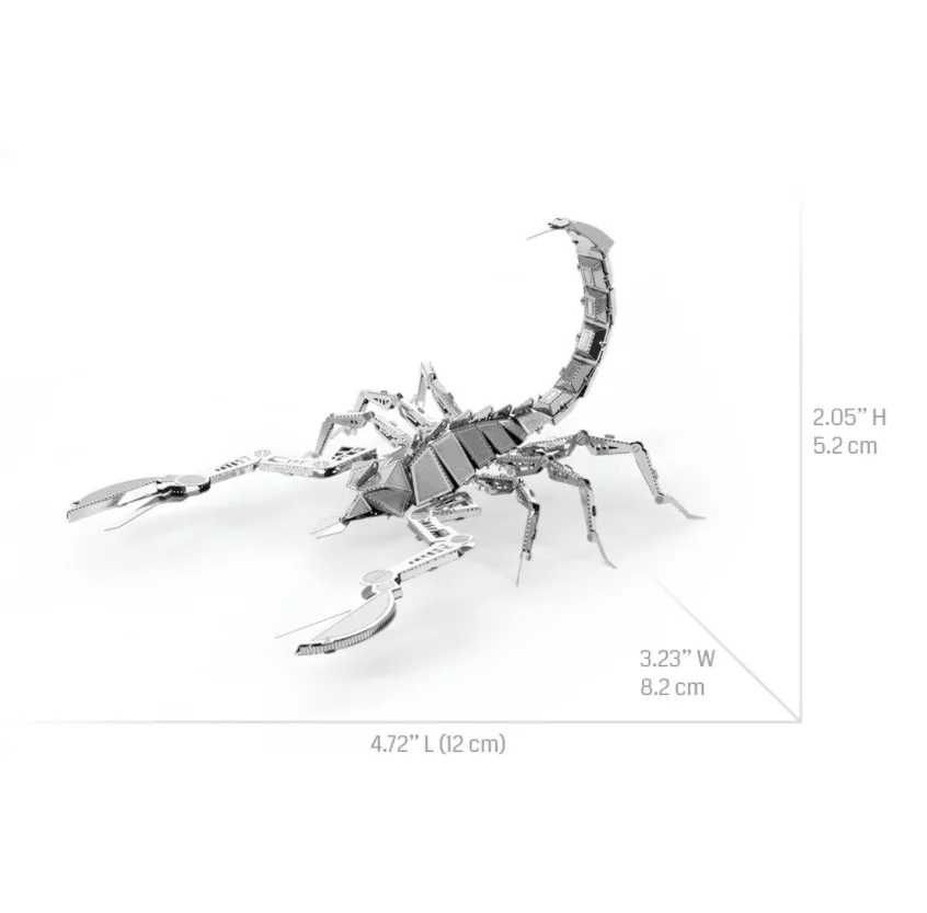 Puzzle 3D metalic: Scorpion. De colecție. Nu se desface după montaj.