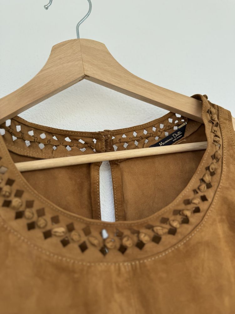 Rochie Massimo Dutti piele naturală caprină