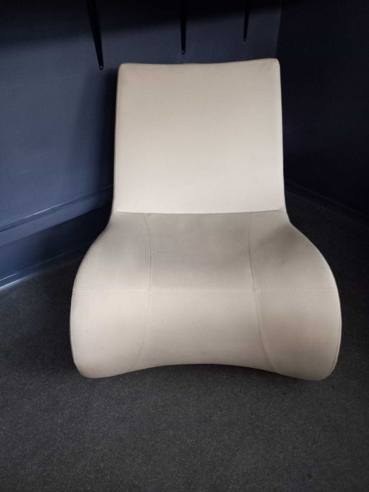 Scaun Flow eco-piele bej 1 bucata