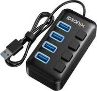 IDSONIX USB 3.0 хъб, 4-портов с 1 Type-C 5V/2A Type-C 5V/2A