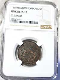 5 bani 1867 gradat UNC