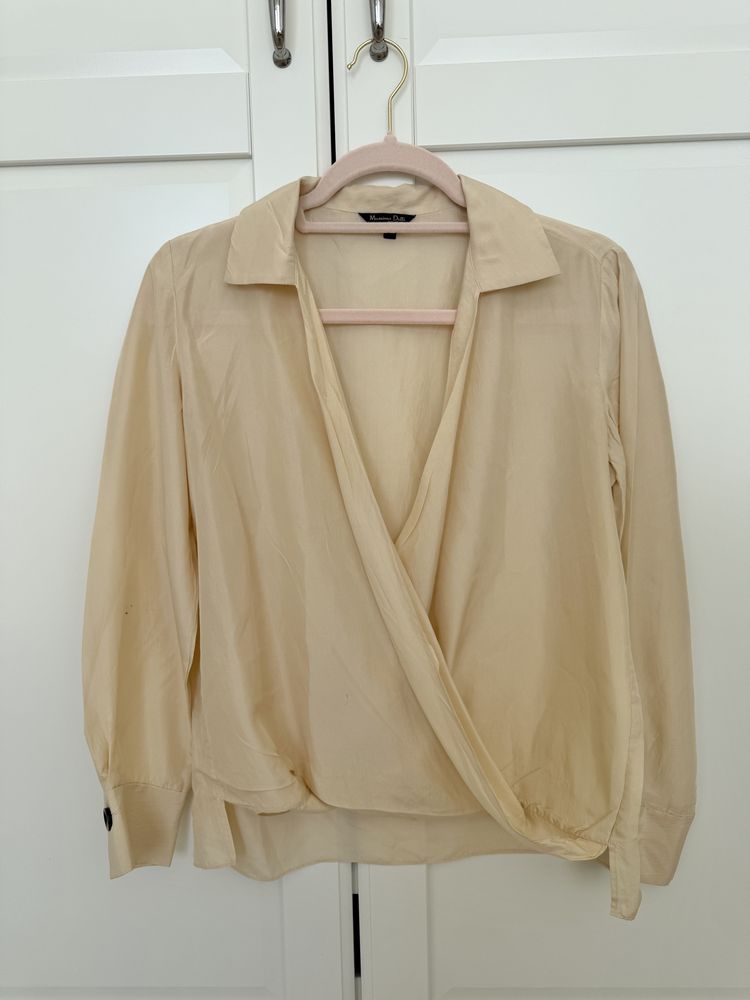 Копринена блуза риза Massimo Dutti 36