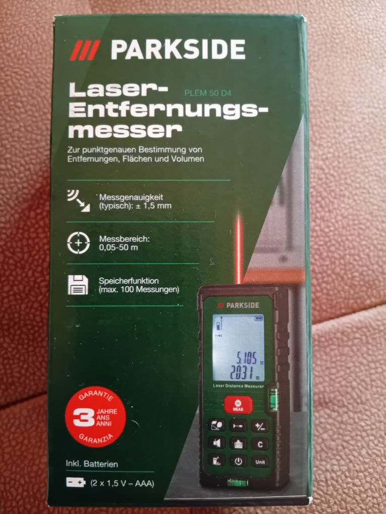 Telemetru laser PARKSIDE PLEM 50