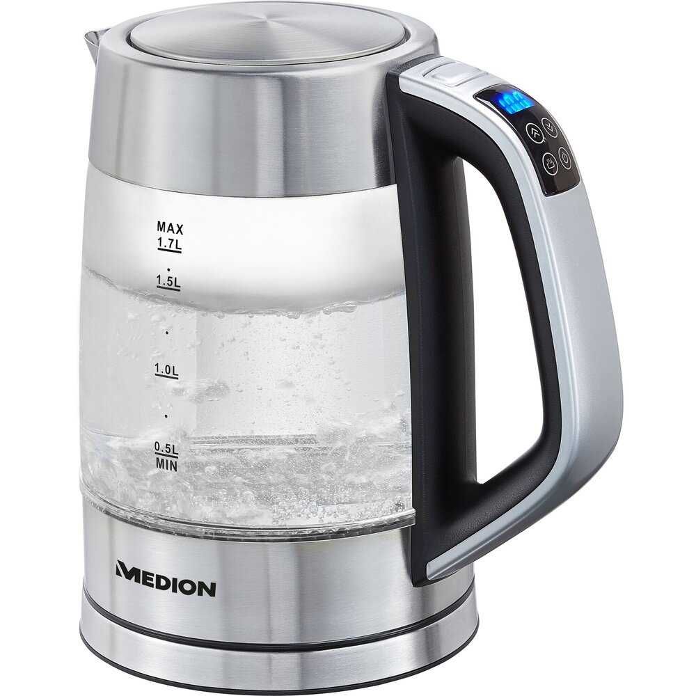 ЧИСТО НОВИ   немски електрически  кани  Medion  1.7 L, 2200 W,  Inox