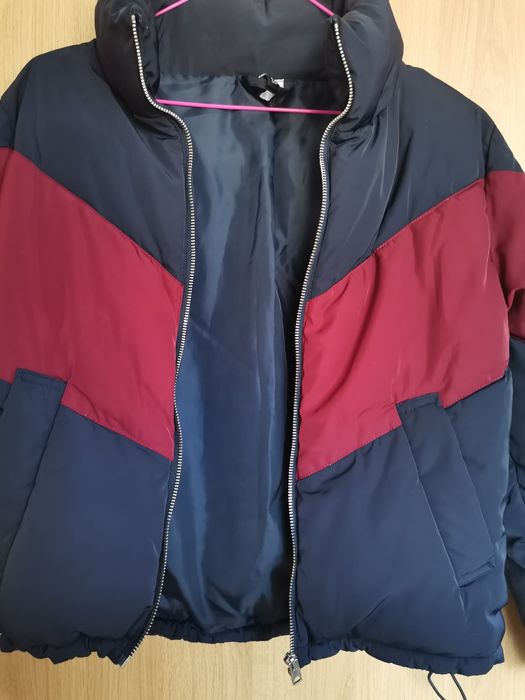 Jacheta/geaca vatuita H&M XS, guler inalt, talie scurta