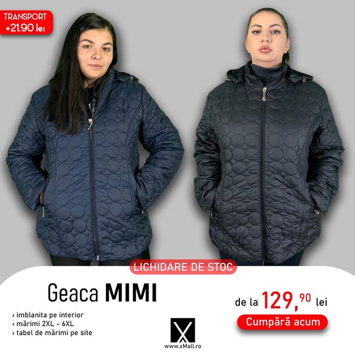 Haine de dama geci, veste, marimi mari plus size xxl de iarna