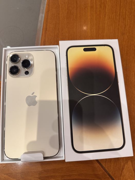 iPhone 14 Pro MAX 128GB GOLD с кутия и кабел 87% батерия